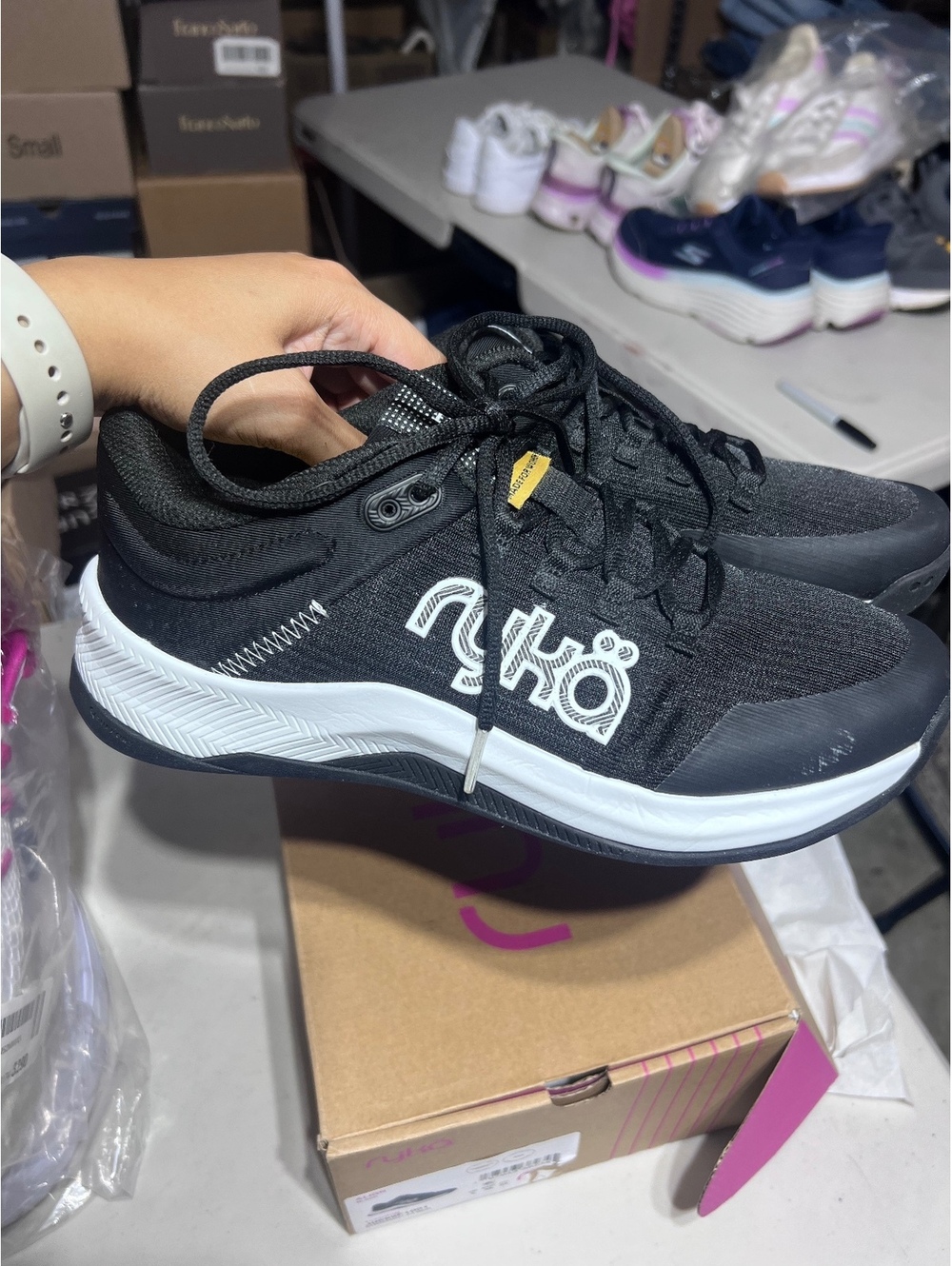 Ryka Black Athletic Sneakers with White Sole